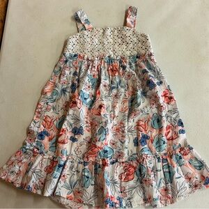 Crown & Ivy Floral Kids Dress with Ruffle Hem - Size 8